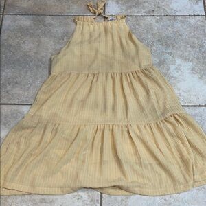 A New Day Yellow Tiered Halter Sundress